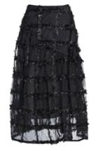Women's Simone Rocha Tinsel Check Tulle Skirt Us / 12 Uk - Black