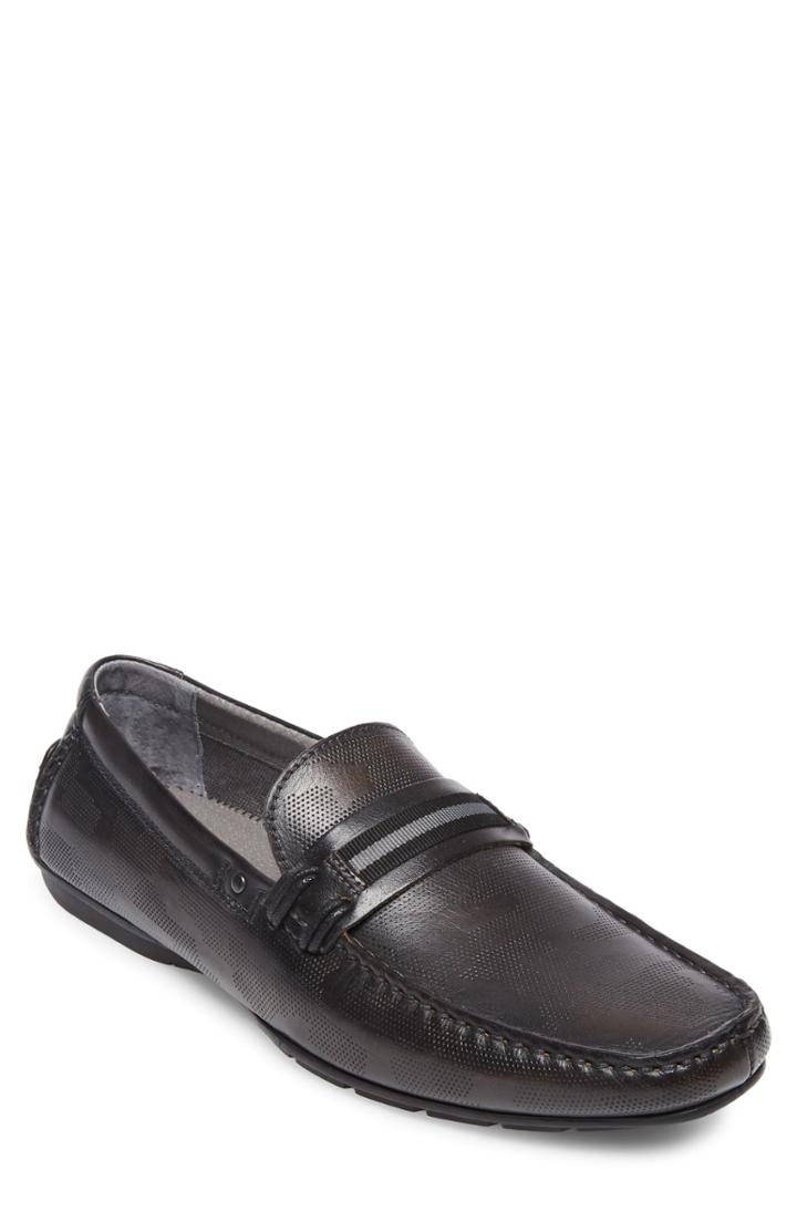 Men's Steve Madden Garvet Textured Driving Loafer .5 M - Black