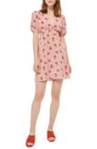 Women's Topshop Kate Floral Tea Dress Us (fits Like 2-4) - Pink