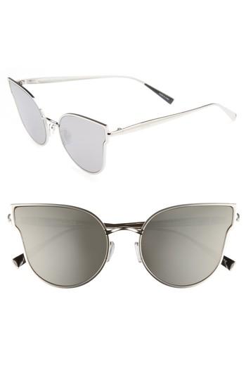 Women's Max Mara Ilde Iii 57mm Mirrored Cat Eye Sunglasses - Smoke Silver