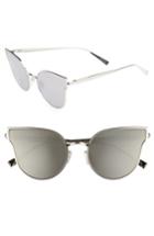 Women's Max Mara Ilde Iii 57mm Mirrored Cat Eye Sunglasses - Smoke Silver