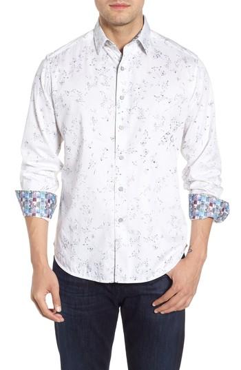 Men's Robert Graham De La Cruz Classic Fit Sport Shirt, Size - White