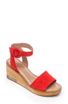 Women's Bernardo Kate Platform Wedge Sandal M - Red