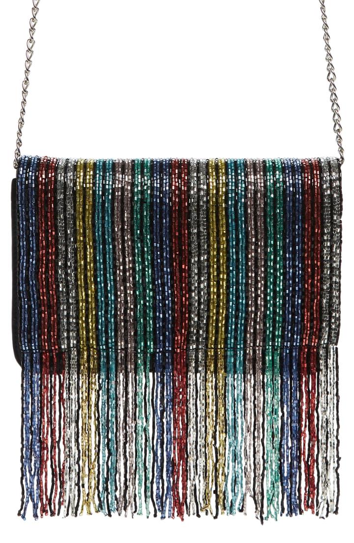 Sole Society Duane Beaded Clutch - Grey