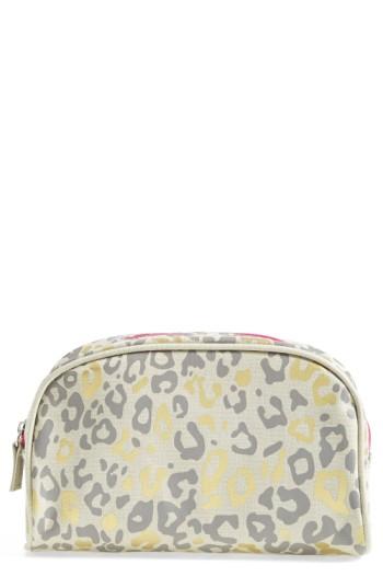 Bamko 'cheetah' Canvas Cosmetics Bag