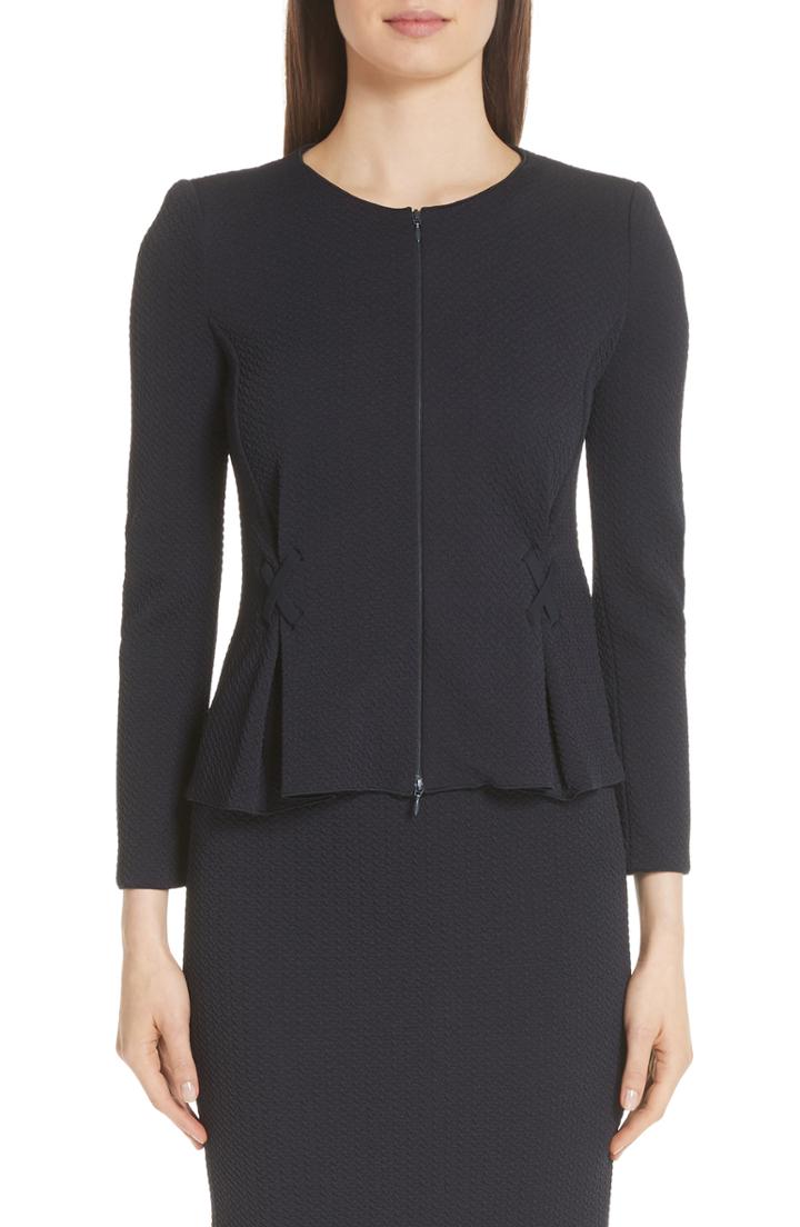 Women's Emporio Armani Stitch Detail Stretch Jacquard Jacket