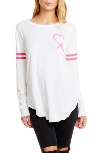 Women's Chaser Pink Ribbon Lounge Tee - White