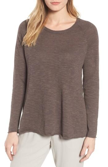Women's Eileen Fisher Slub Top, Size - Grey
