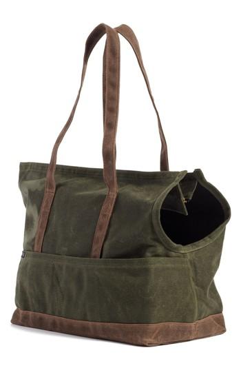 Lovethybeast Large Waxed Canvas Pet Tote - Green