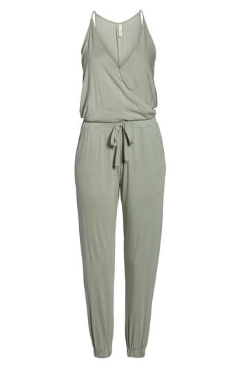 Women's Elan Surplice Cover-up Jumpsuit - Green