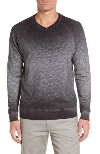 Men's Tommy Bahama Santiago Ombre V-neck Sweatshirt, Size - Black