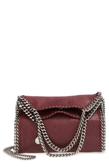 Stella Mccartney 'mini Falabella - Shaggy Deer' Faux Leather Tote - Purple