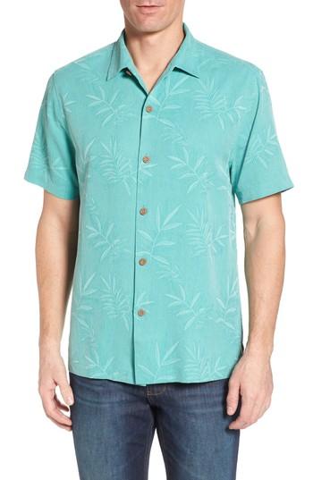 Men's Tommy Bahama Luau Floral Silk Shirt - Green