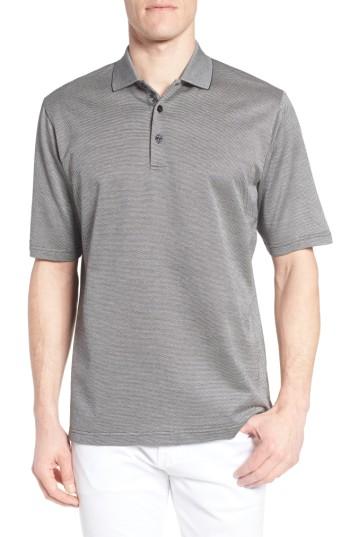 Men's Bugatchi Two-tone Polo - Black