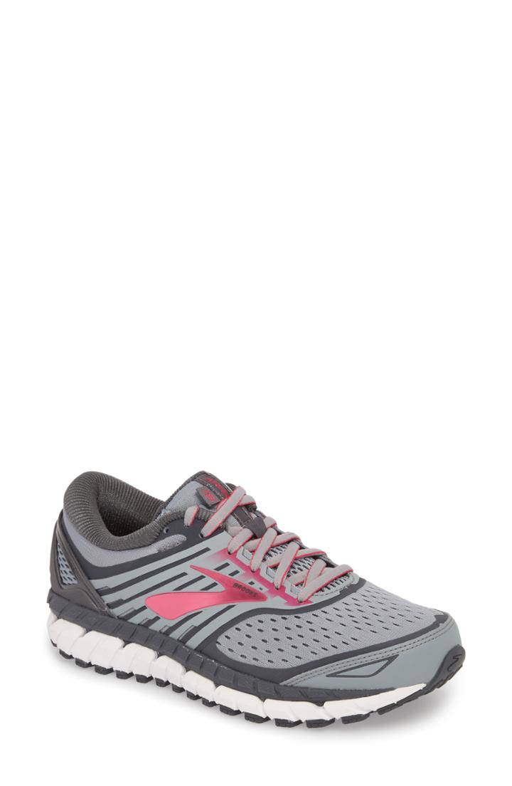 Women's Brooks Ariel 18 Running Shoe B - Grey