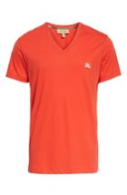 Men's Burberry Jadford V-neck T-shirt, Size - Red