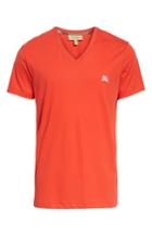 Men's Burberry Jadford V-neck T-shirt, Size - Red