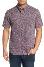 Men's Reyn Spooner Upcountry Floral Fit Sport Shirt, Size Large - Blue