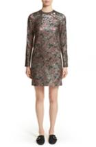 Women's Dolce & Gabbana Embellished Metallic Jacquard Minidress