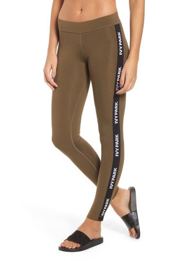 Women's Ivy Park Logo Tape Leggings, Size - Green