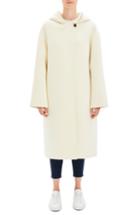 Women's Theory Clean Duffel Wool Blend Coat - White