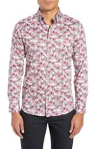 Men's Ted Baker London Croyden Slim Fit Floral Sport Shirt (m) - Pink