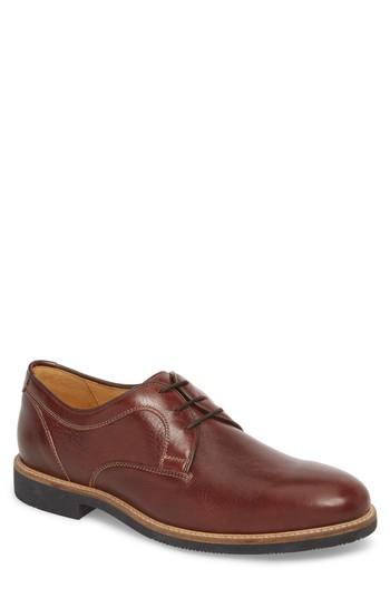 Men's Johnston & Murphy Barlow Plain Toe Derby .5 W - Brown