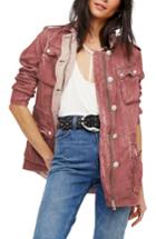 Women's Free People Double Cloth Military Jacket - Beige