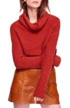 Women's Free People Stormy Cowl Neck Sweater - Red