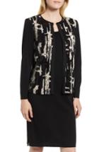 Women's Ming Wang Sequin Front Knit Jacket - Black