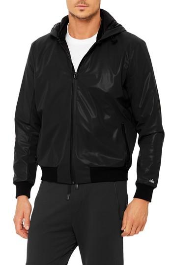 Men's Alo Fleet Bomber Jacket - Black