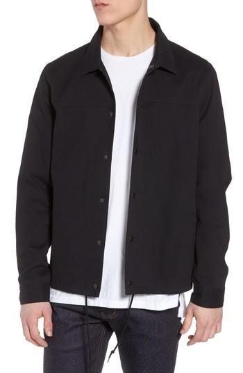 Men's The Rail Snap Front Coach's Jacket - Black