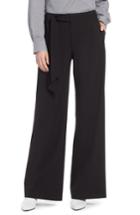 Women's Halogen Tie Waist Wide Leg Stretch Crepe Pants - Black