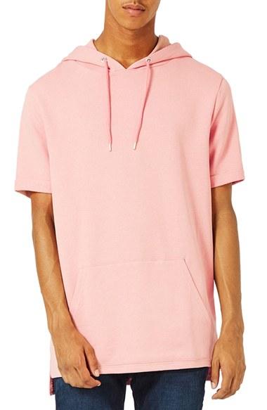 Men's Topman Oversize Short Sleeve Hoodie