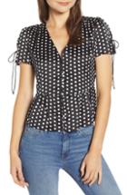 Women's Heartloom Ie Polka Dot Top, Size X-small - Black
