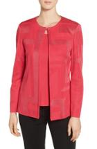 Women's Ming Wang Collarless Knit Jacket