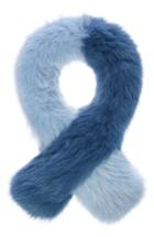 Women's Charlotte Simone Polly Pop Genuine Fox Fur Pull Through Scarf, Size - Blue