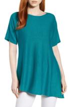 Women's Eileen Fisher Organic Linen Knit Top, Size - Blue/green