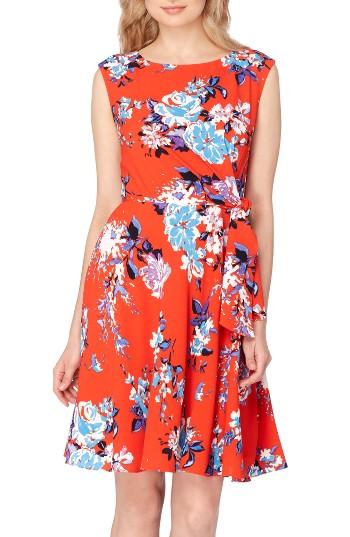Women's Tahari Floral Faux Wrap Dress