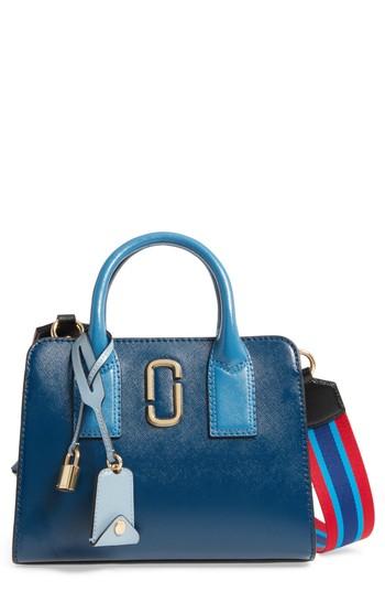 Marc Jacobs Little Big Shot Leather Tote - Blue