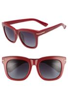 Women's Prive Revaux X Madelaine Petsch The Clique 52mm Square Sunglasses - Red