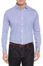 Men's Thomas Dean Herringbone Knit Sport Shirt - Blue