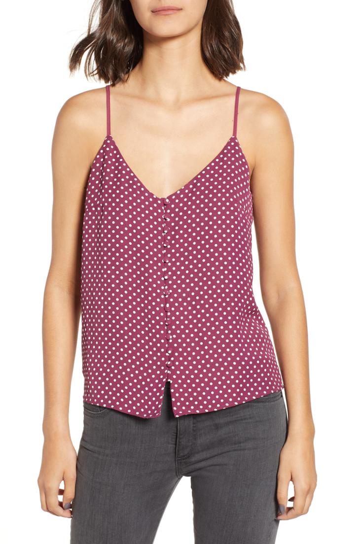 Women's Heartloom Mira Polka Dot Camisole - Burgundy