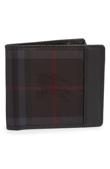 Men's Burberry Horseferry Check Billfold Wallet - Black