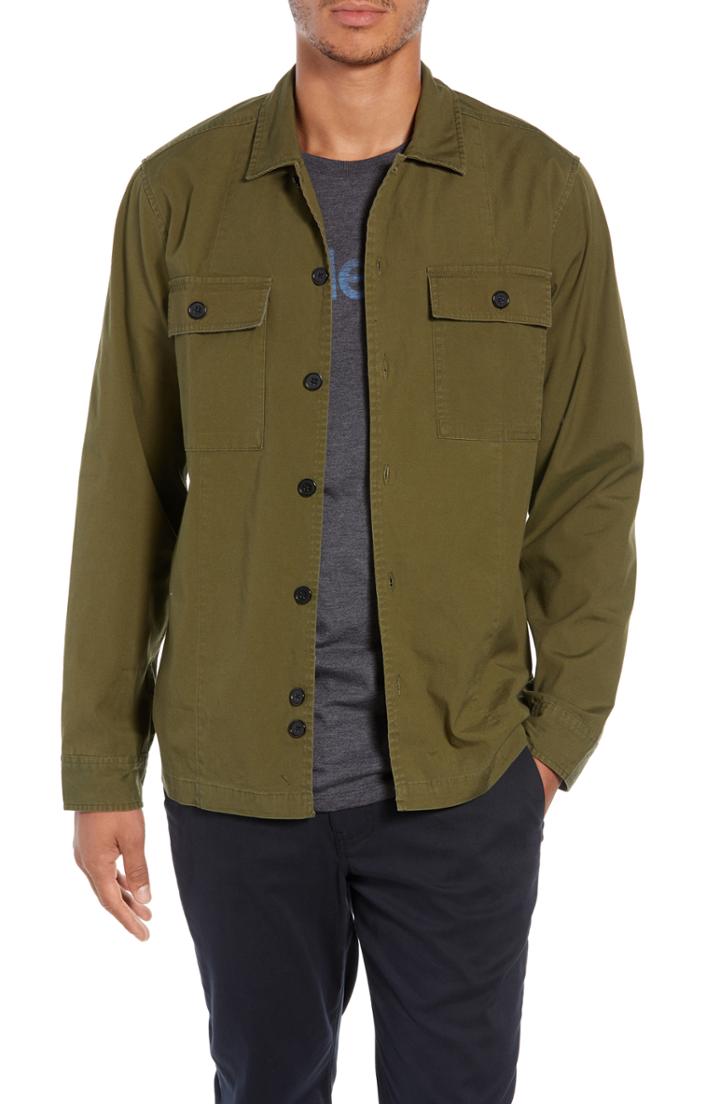 Men's Hurley Lt. Dan Military Shirt Jacket - Green