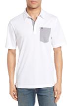 Men's Travis Mathew Schalock Contrast Pocket Polo, Size - White