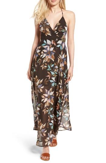 Women's Astr The Label Surplice Maxi Dress - Black