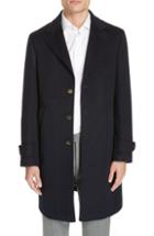 Men's Eleventy Trim Fit Wool & Cashmere Car Coat Us / 48 Eu R - Blue