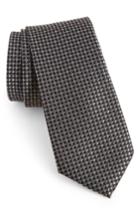 Men's Nordstrom Men's Shop Morris Micro Silk Tie, Size - Black