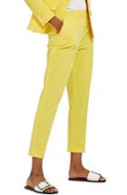Women's Topshop Cropped Suit Trousers Us (fits Like 2-4) - Yellow